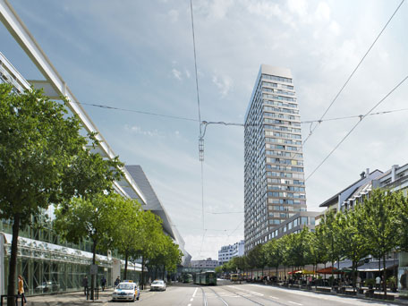 Claraturm – viel Stadt auf wenig Platz